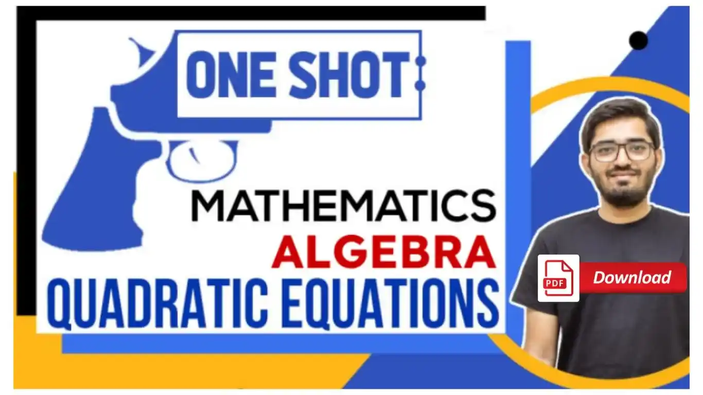 [PDF] Quadratic Equations One Shot