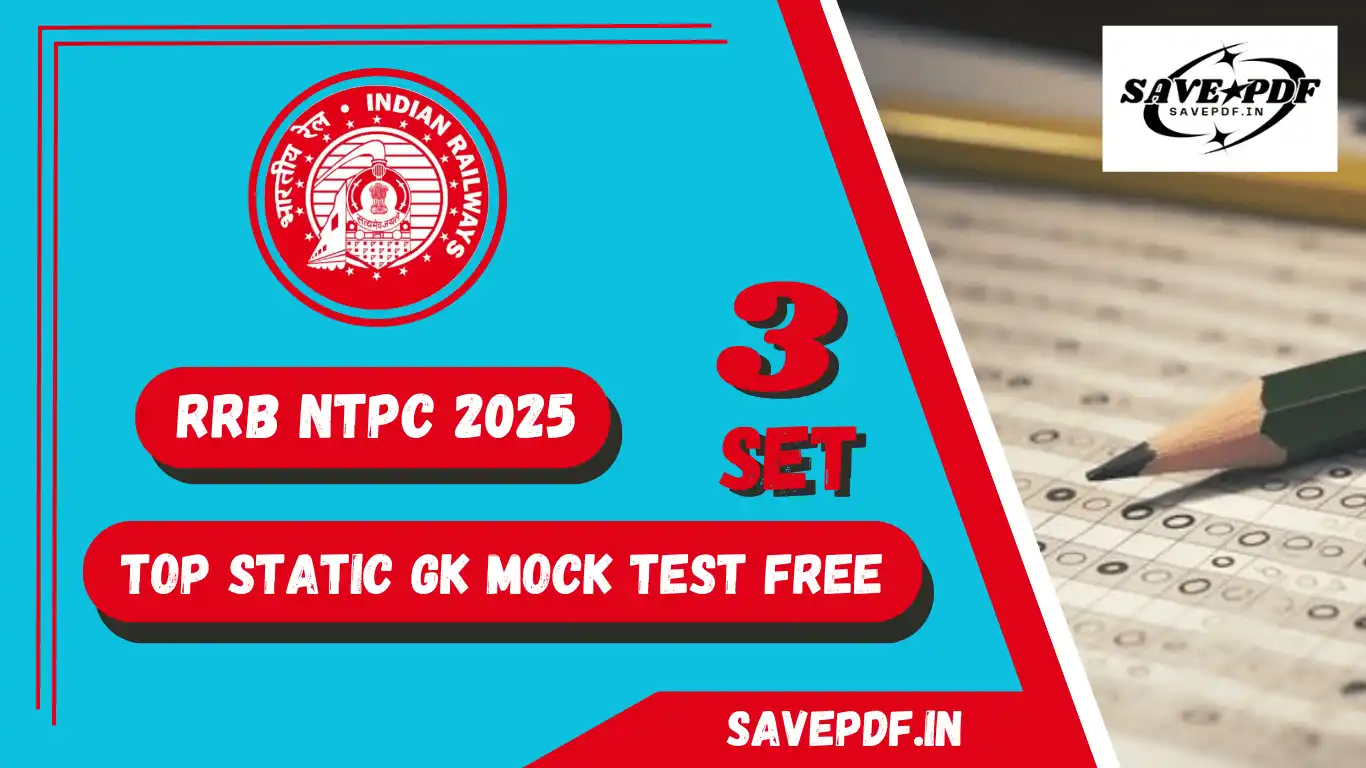 RRB NTPC 2025 Top Static GK Mock Test Free