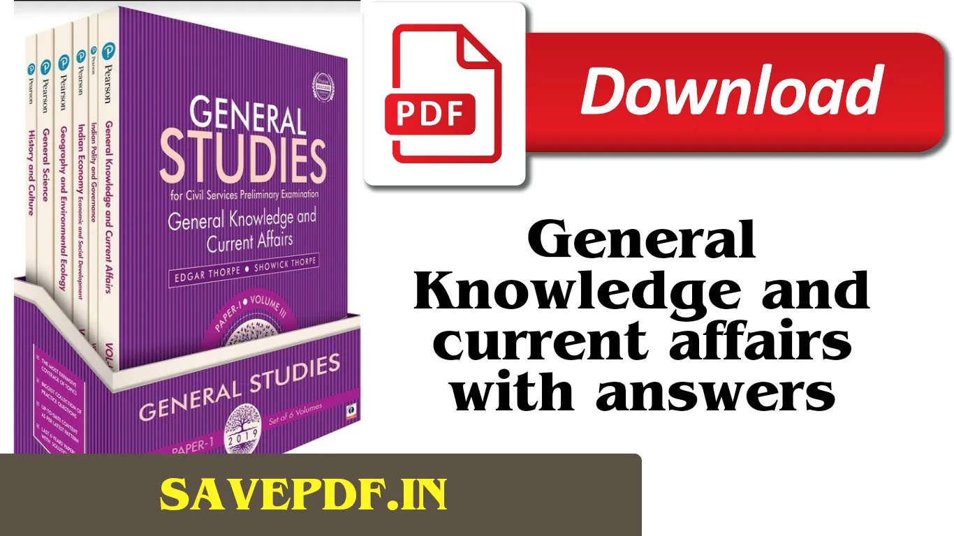 General Knowledge and current affairs with answers ebook pdf