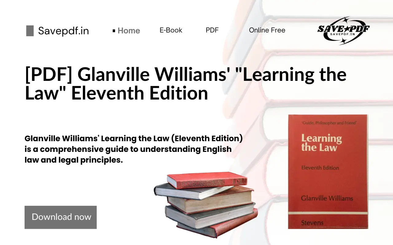 Glanville Williams Learning the Law Eleventh Edition